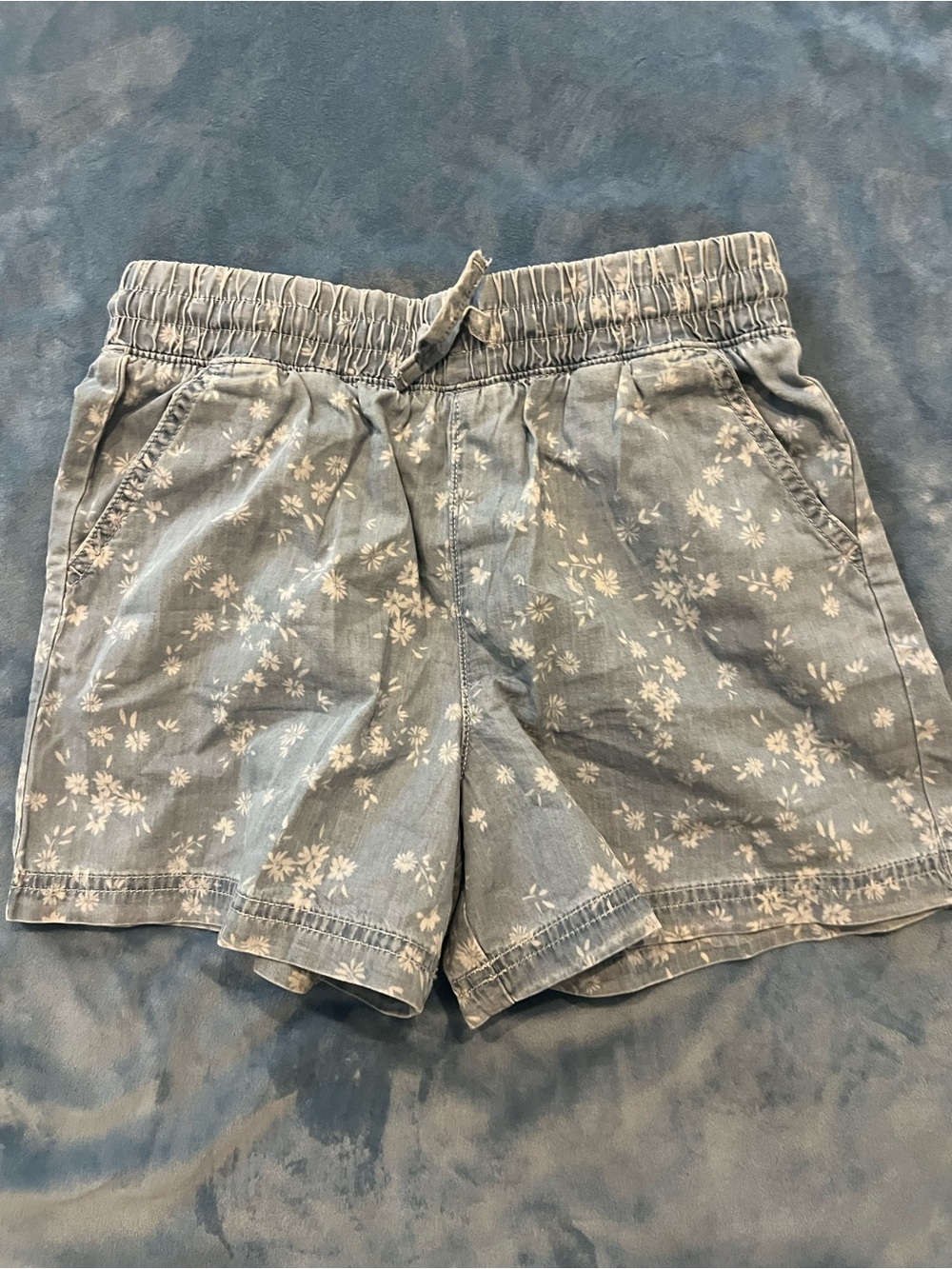 Gap Girls Light Blue Floral Casual Cotton Shorts